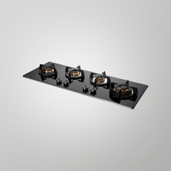 BLH F 100X BLK - 4 Full Brass Burners Built-in Hob