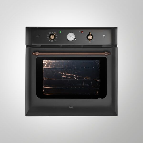 60cm Built-in Oven with Black Retro Finish - CLOV 6 BLN